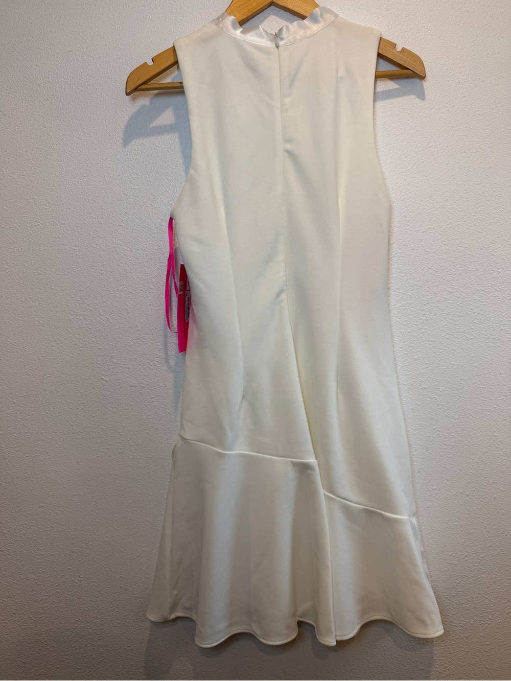 Betsey Johnson Scuba Crepe Bow Neck Flounce Mini Dress NWT Sorority Rush Size 6 - Picture 2 of 7
